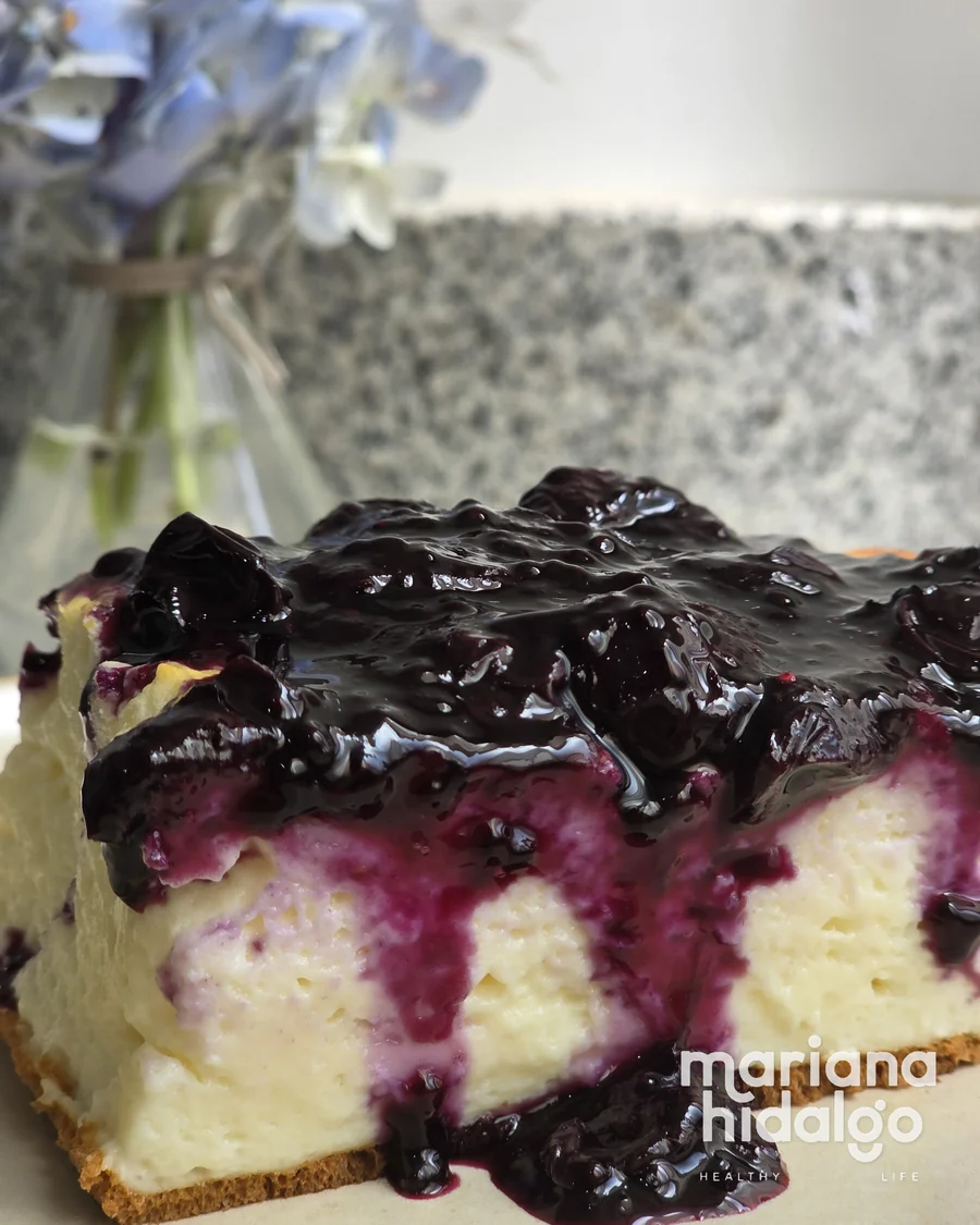 Cheesecake proteico de Skyr, receta de Mariana Hidalgo