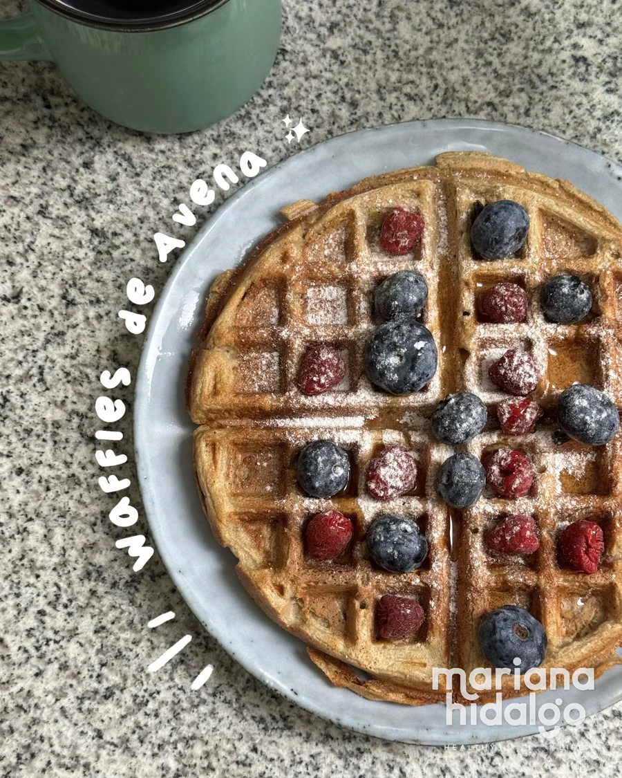 Waffles de avena, receta de Mariana Hidalgo